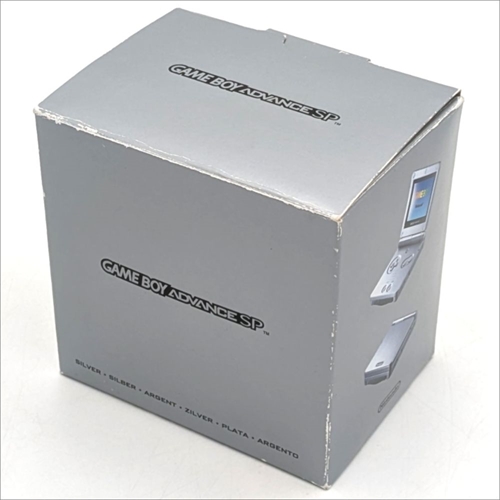 Gameboy Advance SP - Model AGS-001 - Platinum - I Original Kasse - Konsol - SNR XEF12055643 (B Grade) (Genbrug)
